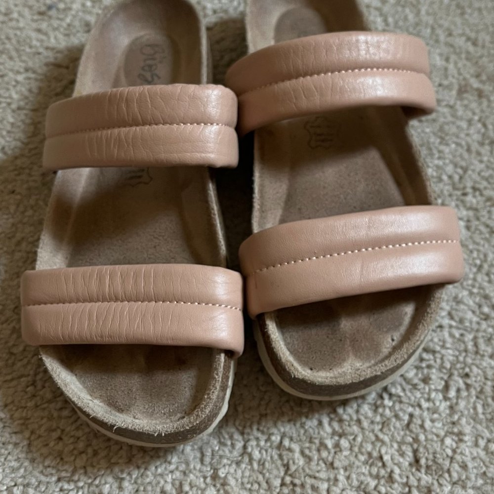 Biostep *Slip-On* Sandals + Peach-Nude Quilted Straps | 6.5 | Gently Used - Picture 4 of 7